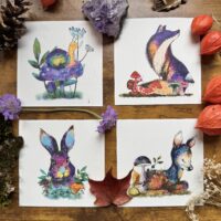 Set of Four Woodland Prints